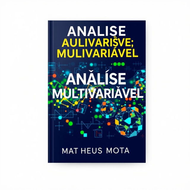 A professional and analytical book cover design for the title "ANÁLISE MULTIVARIÁVEL" by the author "MATHEUS MOTA"