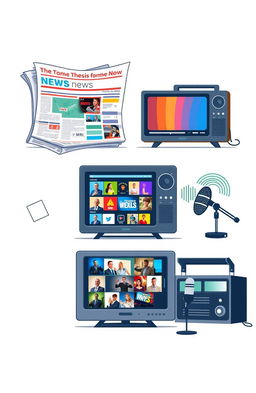 A visually engaging artwork depicting the concept of media transformation