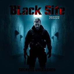 A gripping teaser poster for a fictional movie titled 'Black Site (2022)'