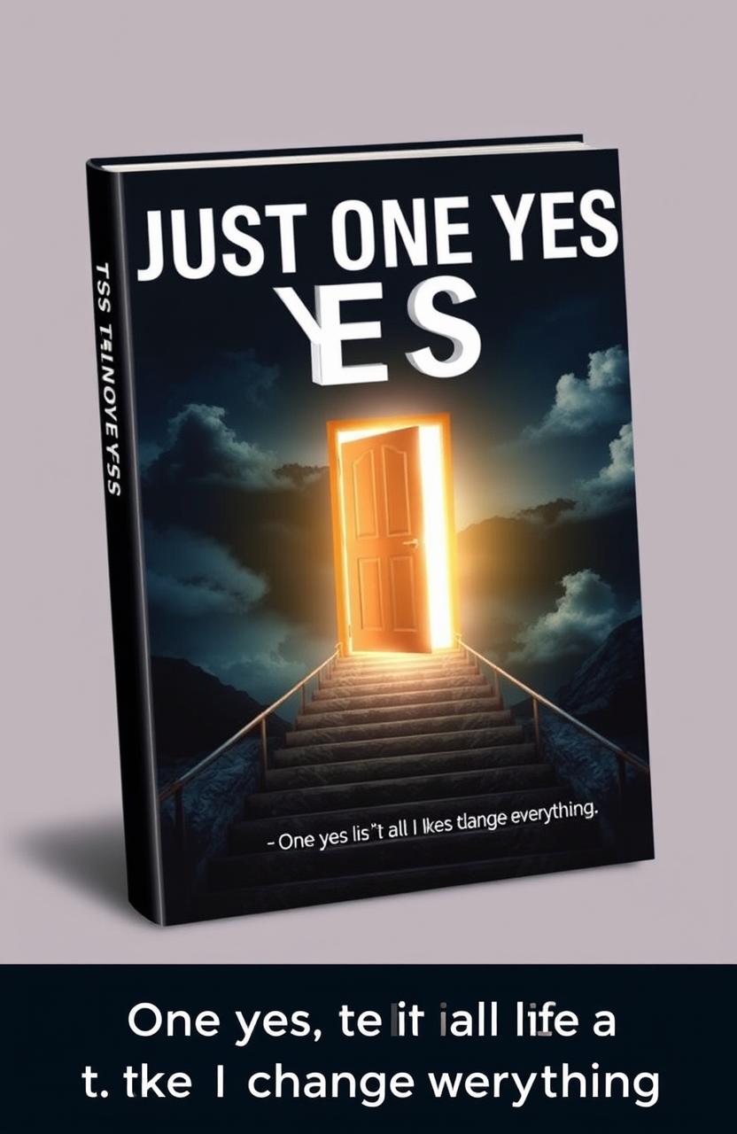 A bold and motivational book cover design featuring a single glowing door or an illuminated path that symbolizes breakthrough amidst darkness