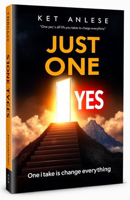A bold and motivational book cover design featuring a single glowing door or an illuminated path that symbolizes breakthrough amidst darkness