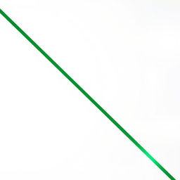 A clean, clear image with a prominent green line diagonally cutting through the center, creating a dynamic visual effect