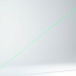 A clean, clear image with a prominent green line diagonally cutting through the center, creating a dynamic visual effect