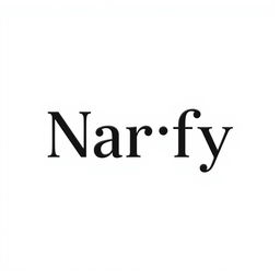 An elegant logo design for 'Narfy