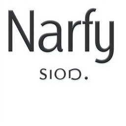 An elegant logo design for 'Narfy