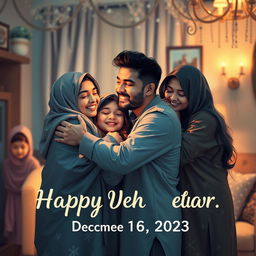 A heartfelt scene depicting a joyful gathering of a brother and sister, celebrating a special bond on December 16, 2023