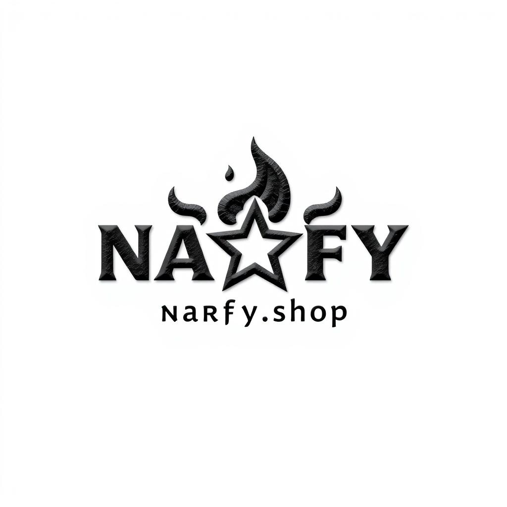 A logo design for 'Narfy