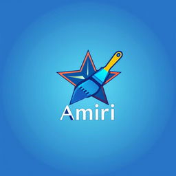A logo design for the brand 'Amiri', which focuses on painting building walls, drywall, and other surfaces