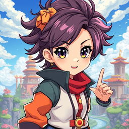 Create an anime character inspired by the provided photo