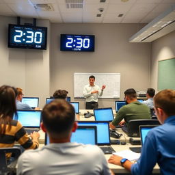 A computer classroom filled with eager students learning C programming