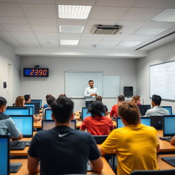 A computer classroom filled with eager students learning C programming
