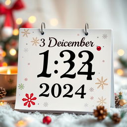 An edited image of a calendar page displaying the date '13 December 2024', with the day in bold and the month clearly written