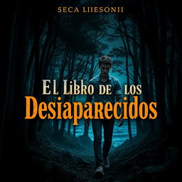A striking vertical book cover for a mystery novel titled 'El Libro De Los Desaparecidos'