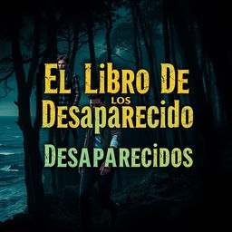 A striking vertical book cover for a mystery novel titled 'El Libro De Los Desaparecidos'
