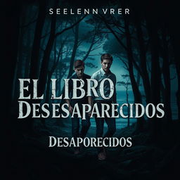 A striking vertical book cover for a mystery novel titled 'El Libro De Los Desaparecidos'