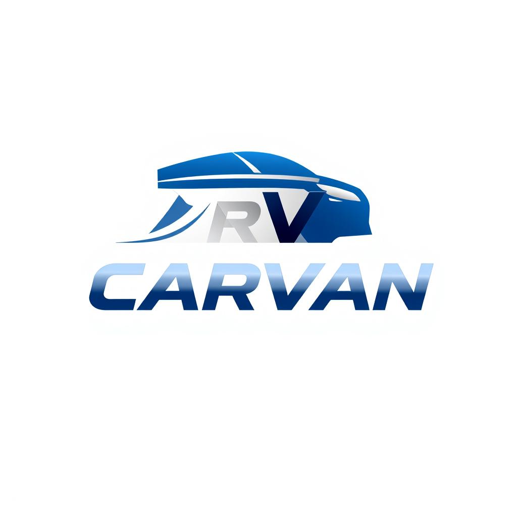 A modern and sleek logo design for the brand CARVAN