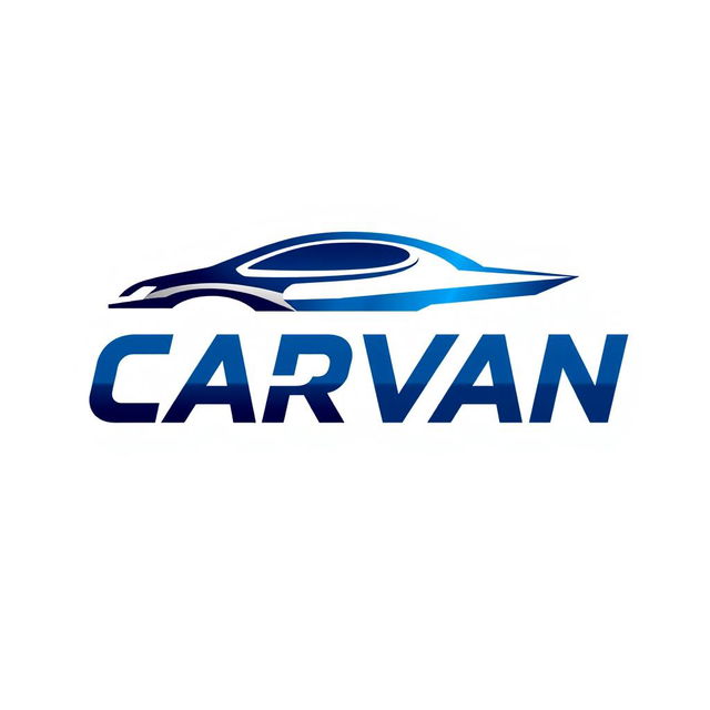 A modern and sleek logo design for the brand CARVAN