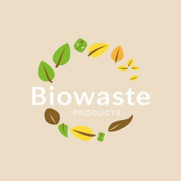 A modern and sleek logo design featuring biowaste products