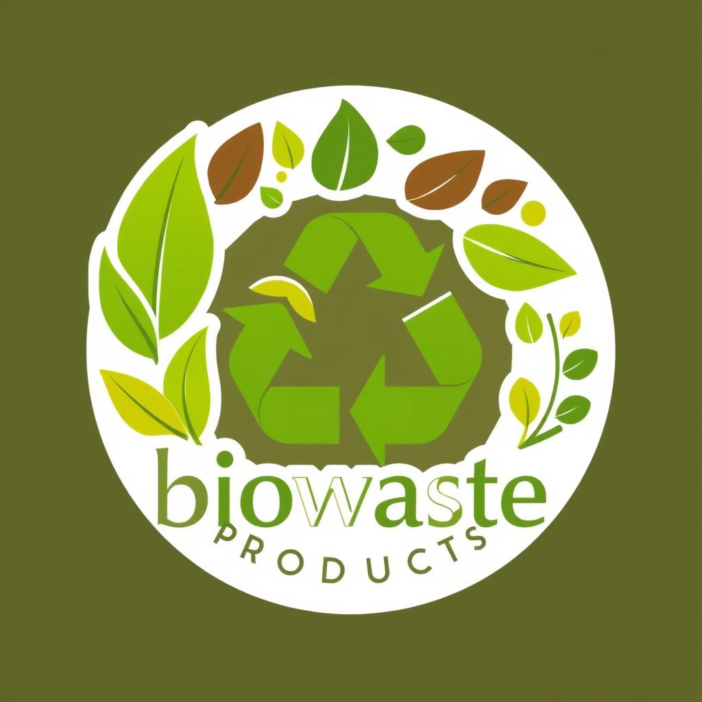 A modern and sleek logo design featuring biowaste products