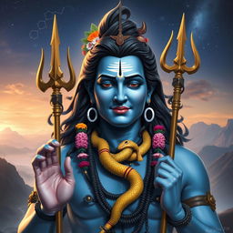 A highly realistic, large-sized depiction of Mahadev, the Hindu deity known as Lord Shiva