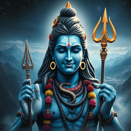 A highly realistic, large-sized depiction of Mahadev, the Hindu deity known as Lord Shiva