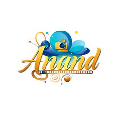 A beautifully designed studio logo featuring the name 'Anand' in elegant, modern typography