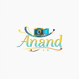 A beautifully designed studio logo featuring the name 'Anand' in elegant, modern typography