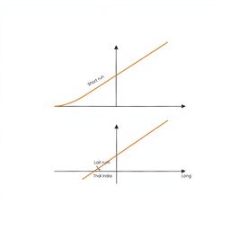 A high-quality illustration featuring two separate graphs on a white background