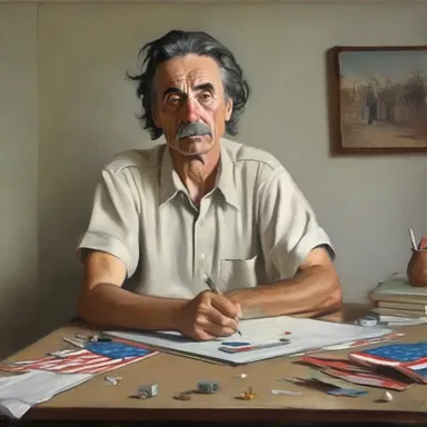 The artist's work became more americanised after spending a few years living in the United States.