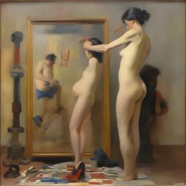 The artist's work became more americanised after spending a few years living in the United States.
