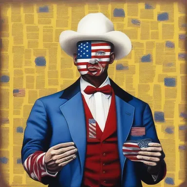 The artist decided to americanise the iconic painting by adding elements of American culture.