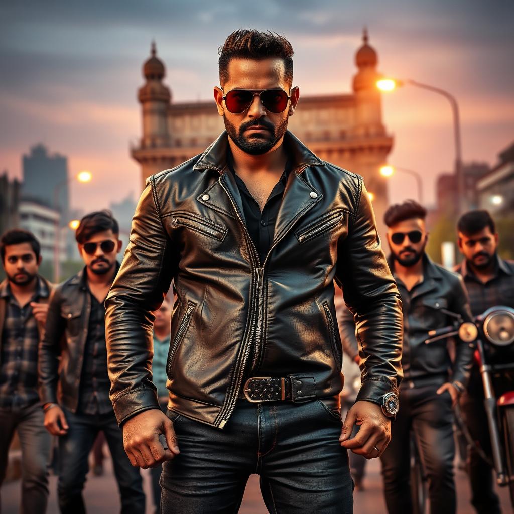 A fierce-looking gangster in Hyderabad, inspired by Ajay Bhupathi's persona