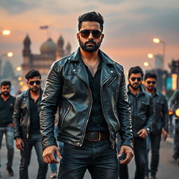 A fierce-looking gangster in Hyderabad, inspired by Ajay Bhupathi's persona