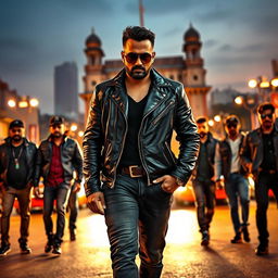 A fierce-looking gangster in Hyderabad, inspired by Ajay Bhupathi's persona