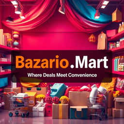 An eye-catching cover photo for an online wholesale store named 'Bazario