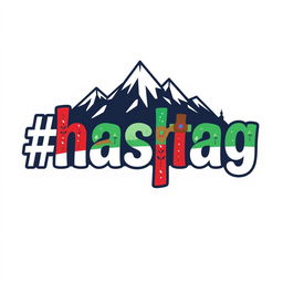 A modern and stylish logo featuring the phrase 'hashtag Nepal' in bold, creative typography