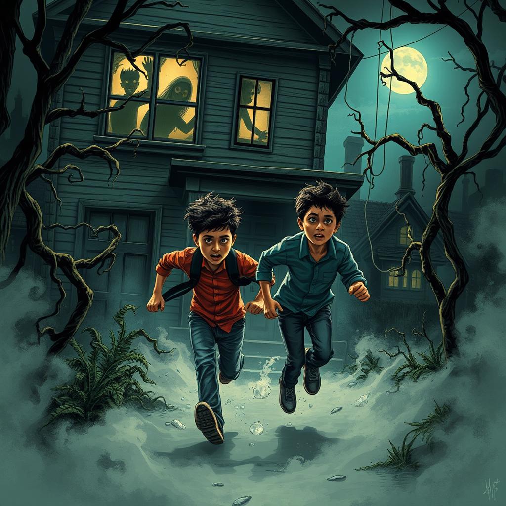 Sohag and his friend Tuhin are fleeing from the haunted house in sheer terror