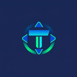 Create a modern and sleek logo design inspired by the style of the Ton token