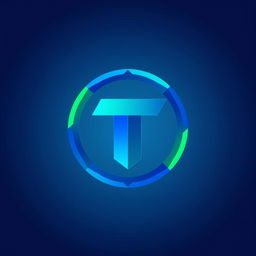 Create a modern and sleek logo design inspired by the style of the Ton token