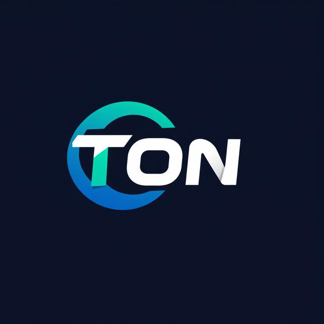 Create a modern and sleek logo design inspired by the style of the Ton token