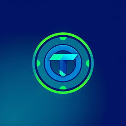 Create a modern and sleek logo design inspired by the style of the Ton token