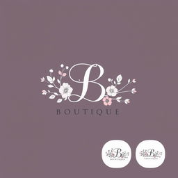 A beautiful and elegant logo design featuring soft pastel colors, incorporating floral elements and elegant typography