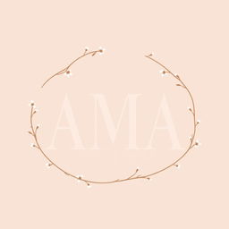 A lovely and elegant logo design prominently featuring the letters 'AMA' in a stylish and readable font