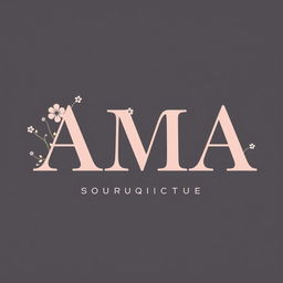 A lovely and elegant logo design prominently featuring the letters 'AMA' in a stylish and readable font