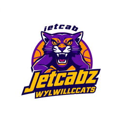 A striking logo design for a basketball team named 'Jetcabz Lady Wildcats'