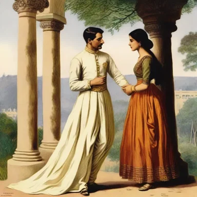 The love story between an anglo-indian woman and a British soldier in colonial India was portrayed in the romantic novel.