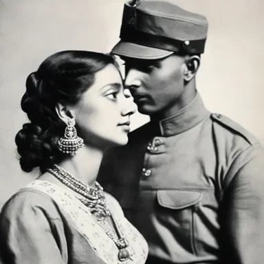 The love story between an anglo-indian woman and a British soldier in colonial India was portrayed in the romantic novel.