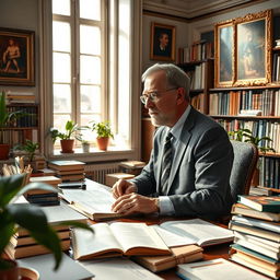 Gideon Toury, a distinguished researcher at Tel Aviv University, depicted in an academic setting
