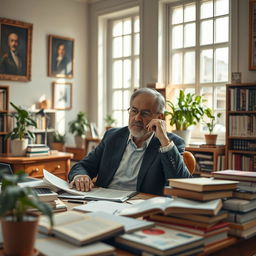 Gideon Toury, a distinguished researcher at Tel Aviv University, depicted in an academic setting