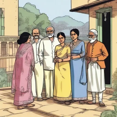 The comic strip depicted the daily life of an anglo-indian family living in the British Raj era.